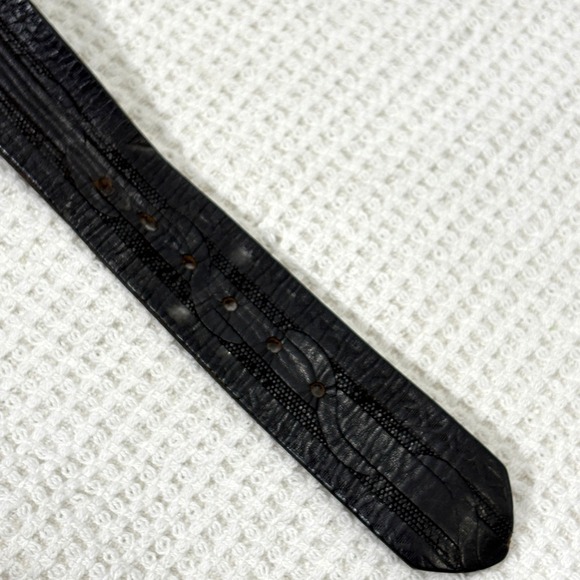 Vintage Lionel Trains 75th Anniversary Belt Black  46 Leather Buckle‎ - Picture 8 of 10